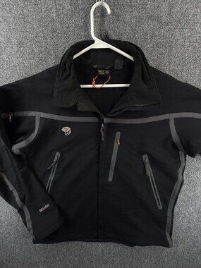 Mountain Hardwear Conduit Softshell Men Medium Logo Black Jacket Windbreaker